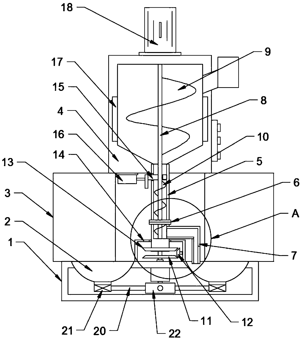 Breeding feed feeding device