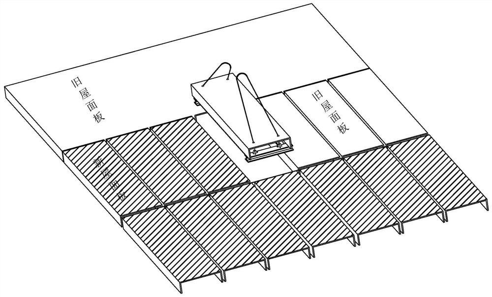 Renovation transformation construction method for large building roof