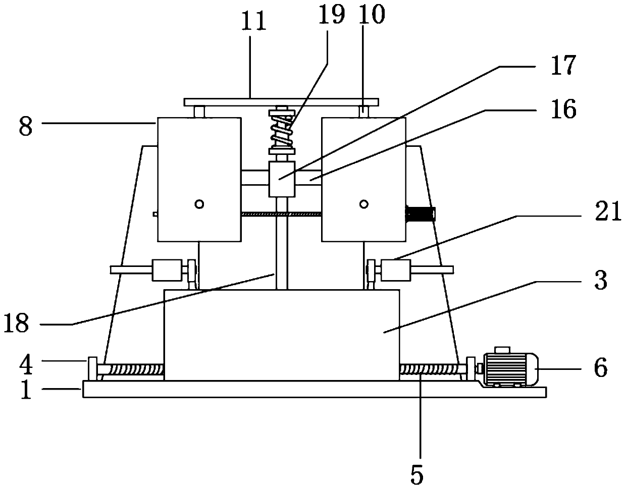 Hammering device for food processing