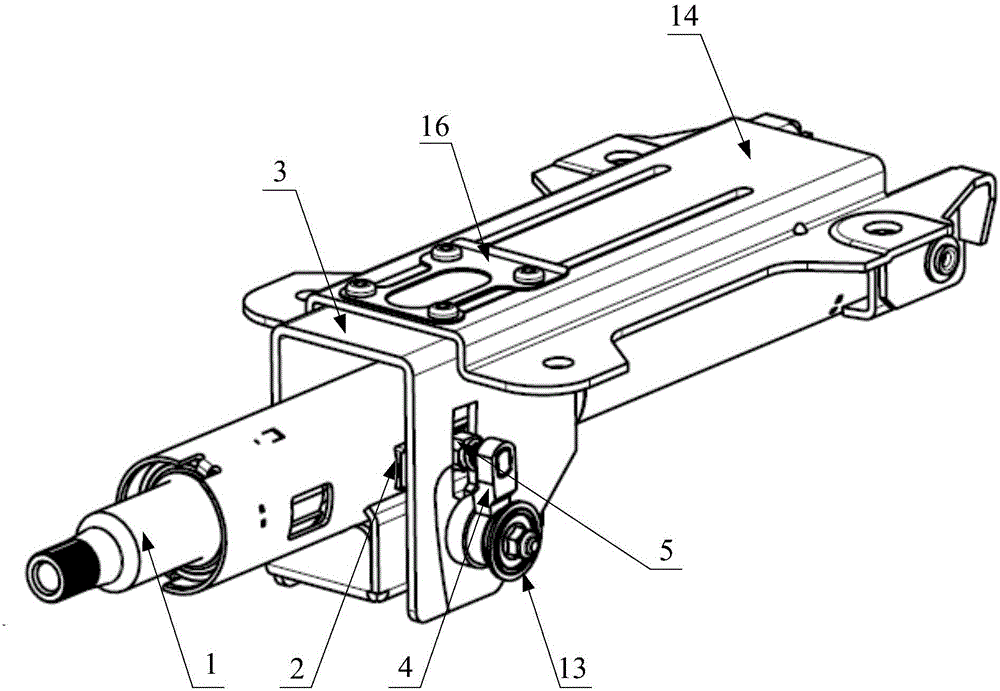 Energy absorption structure for steering column assembly