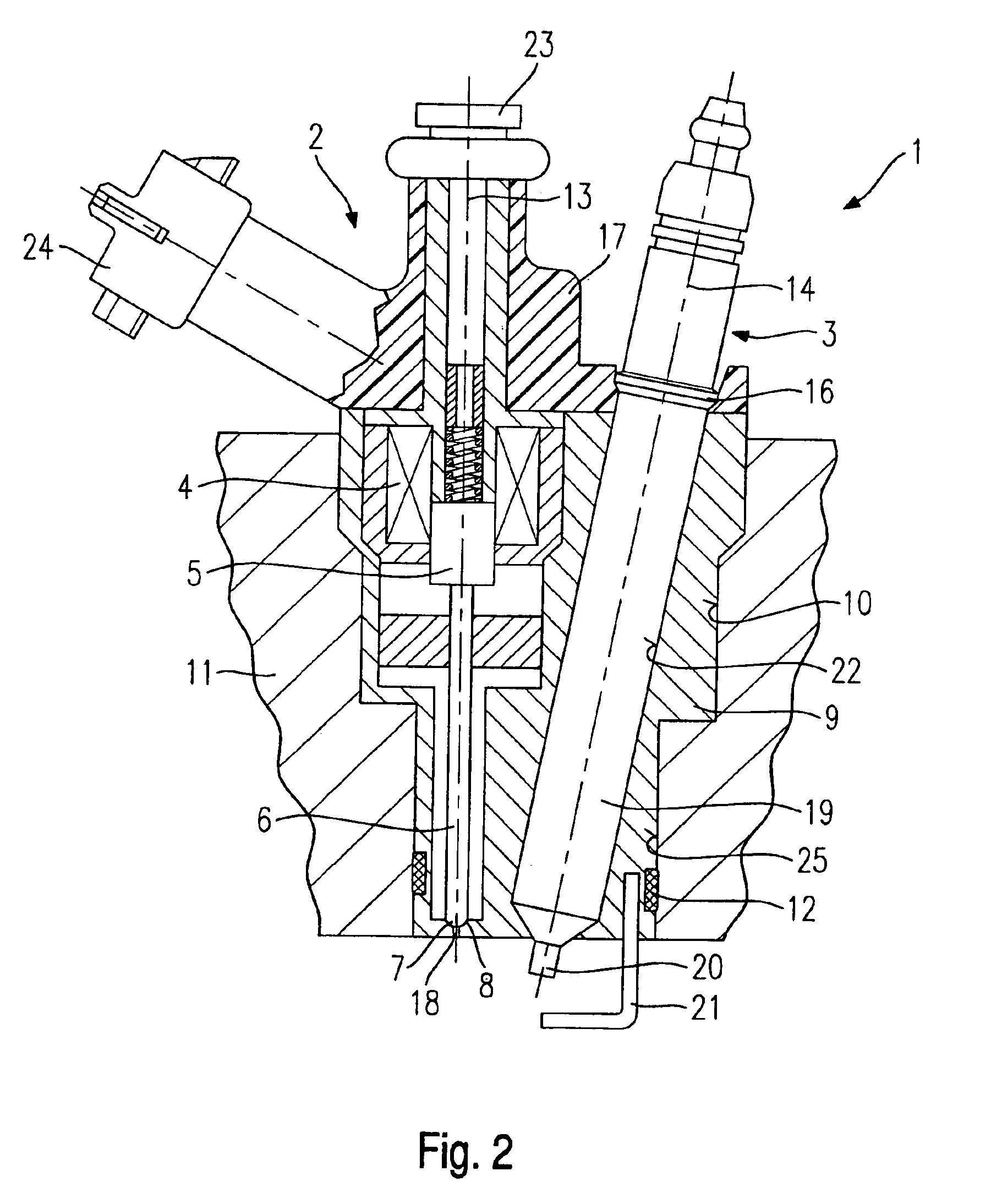 Combined fuel injection valve/ignition plug