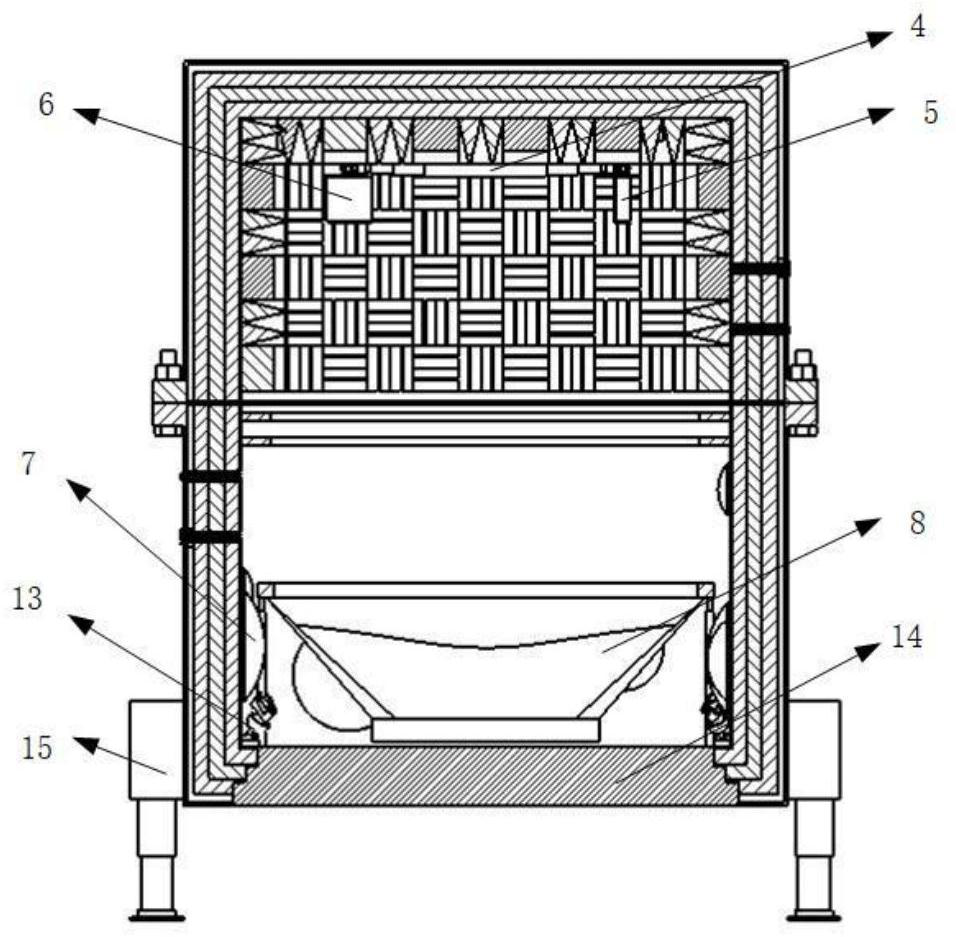 Composite material vibration and noise reduction tester and method based on reverberation plane acoustic wave excitation