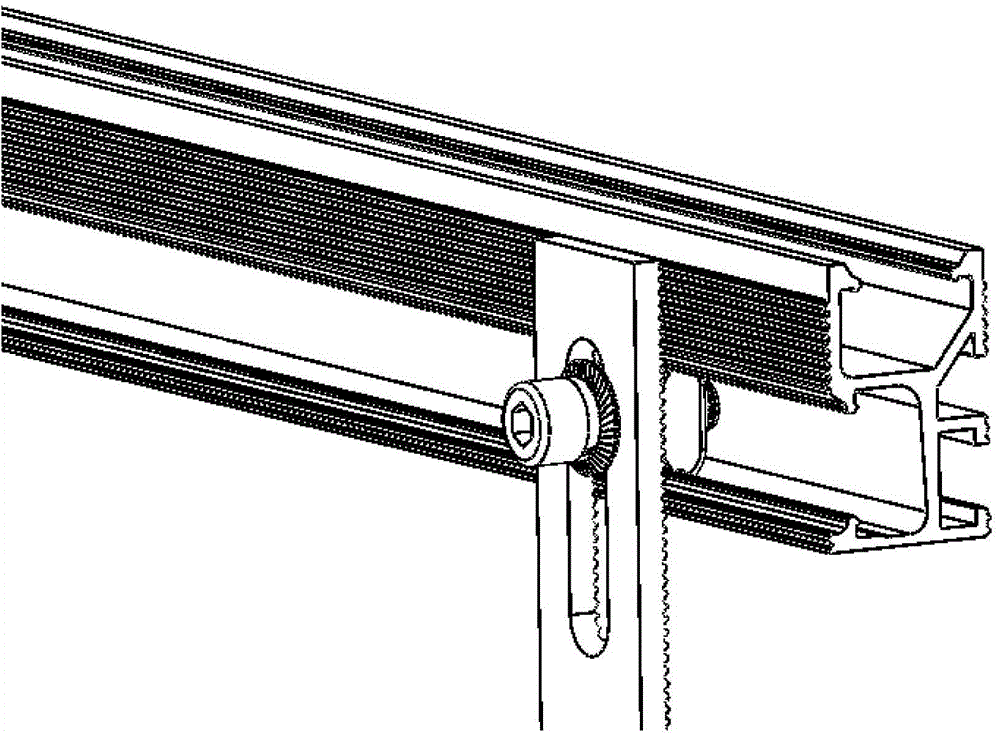 Solar energy support guide rail, clamp block, intermediate-voltage block, and side-voltage block in cooperative usage