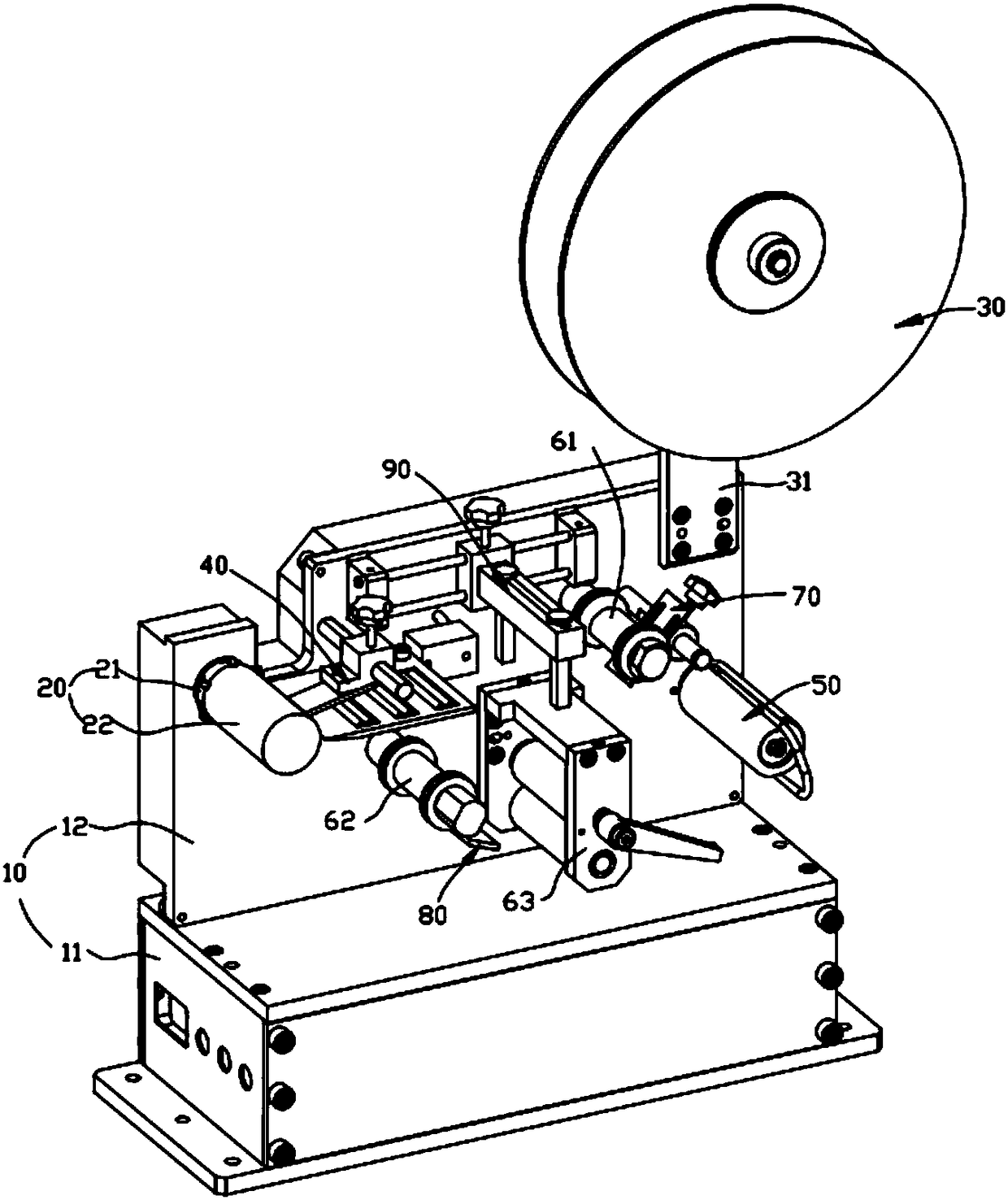 A medicine bottle labeling machine