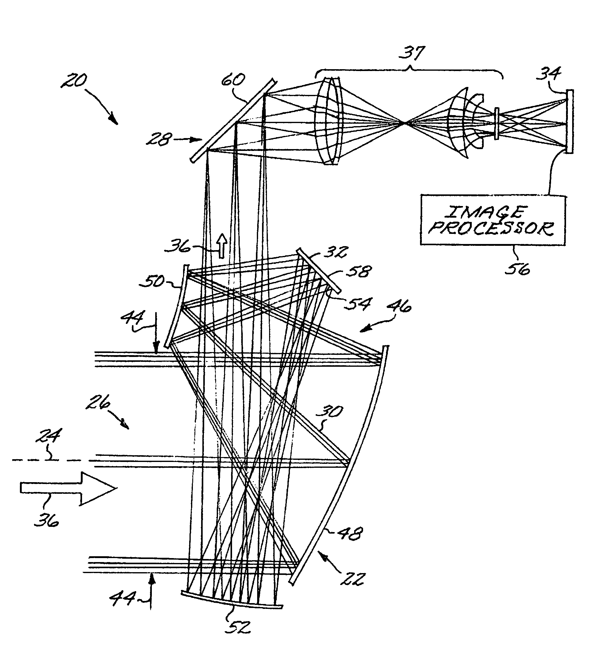 Common-aperture optical system incorporating a light sensor and a light source