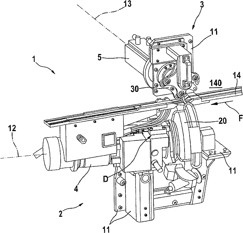 Cutting device and method for setting up and testing the operation preparation of cutting device