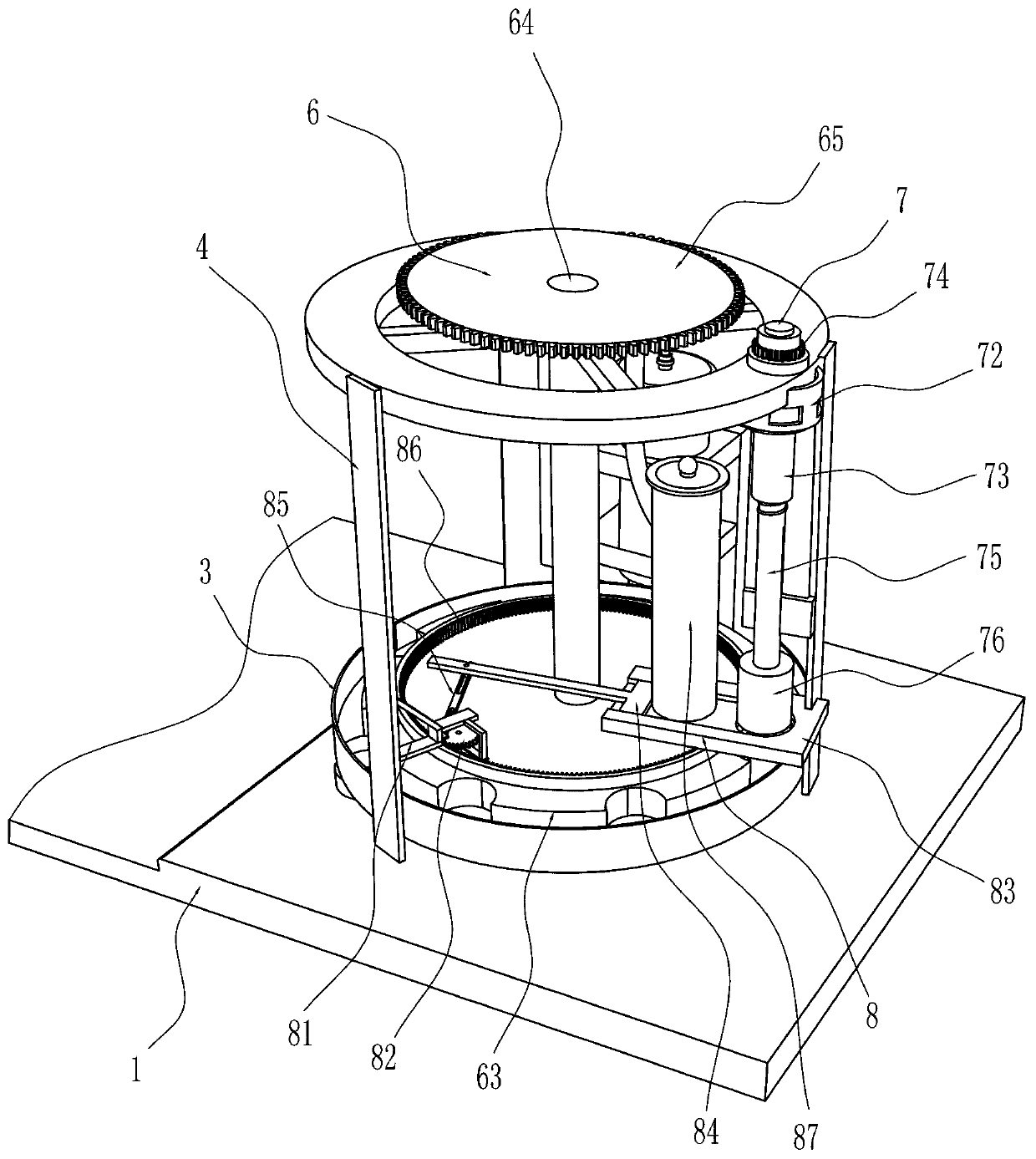 Fully-automatic gasket-adding equipment for medical bottle cap sealing gaskets