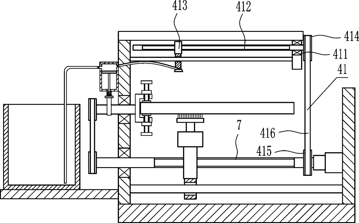 Rust removal cleaning device special for screw rod