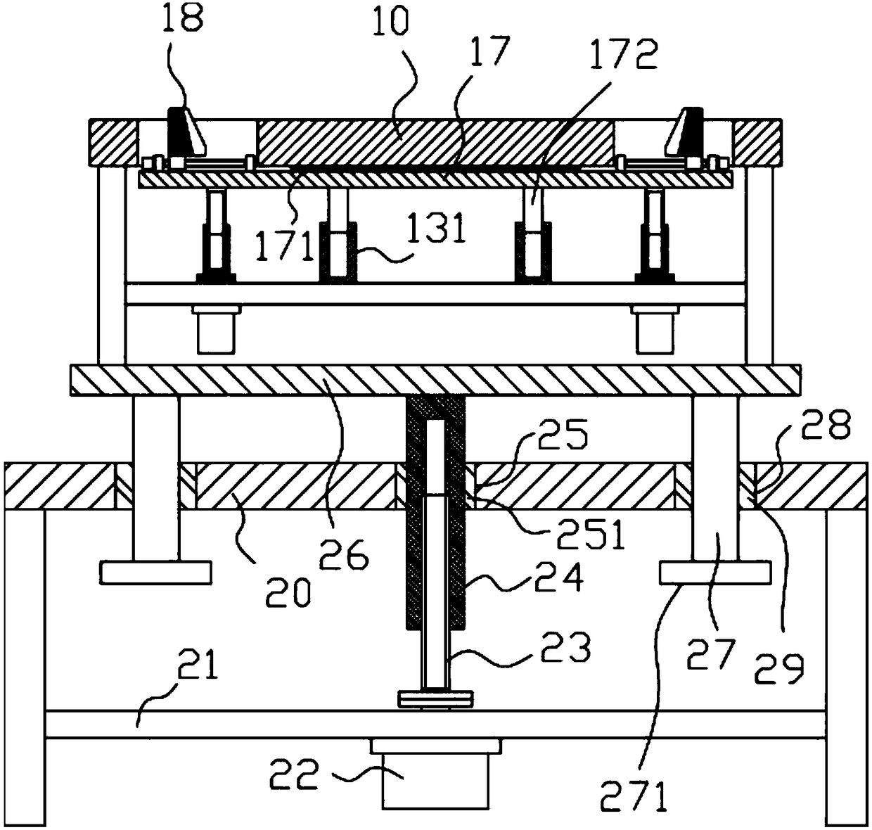 Automobile lifting fixing frame for automobile production examination