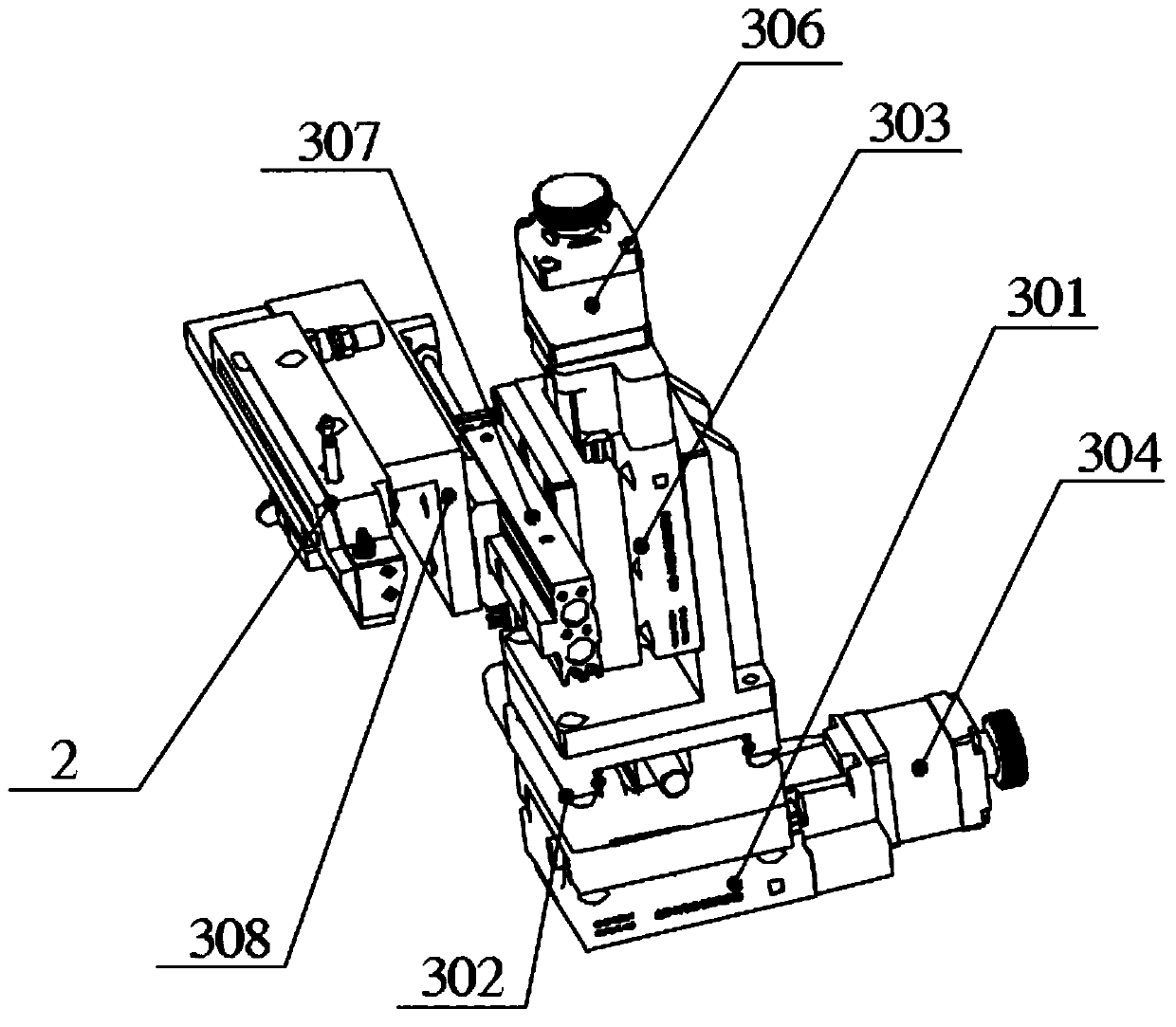 Lens clamping and coupling positioning device for multi-channel COB package