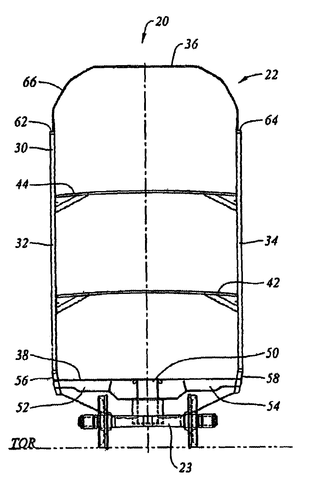 Rail road car with reduced slack