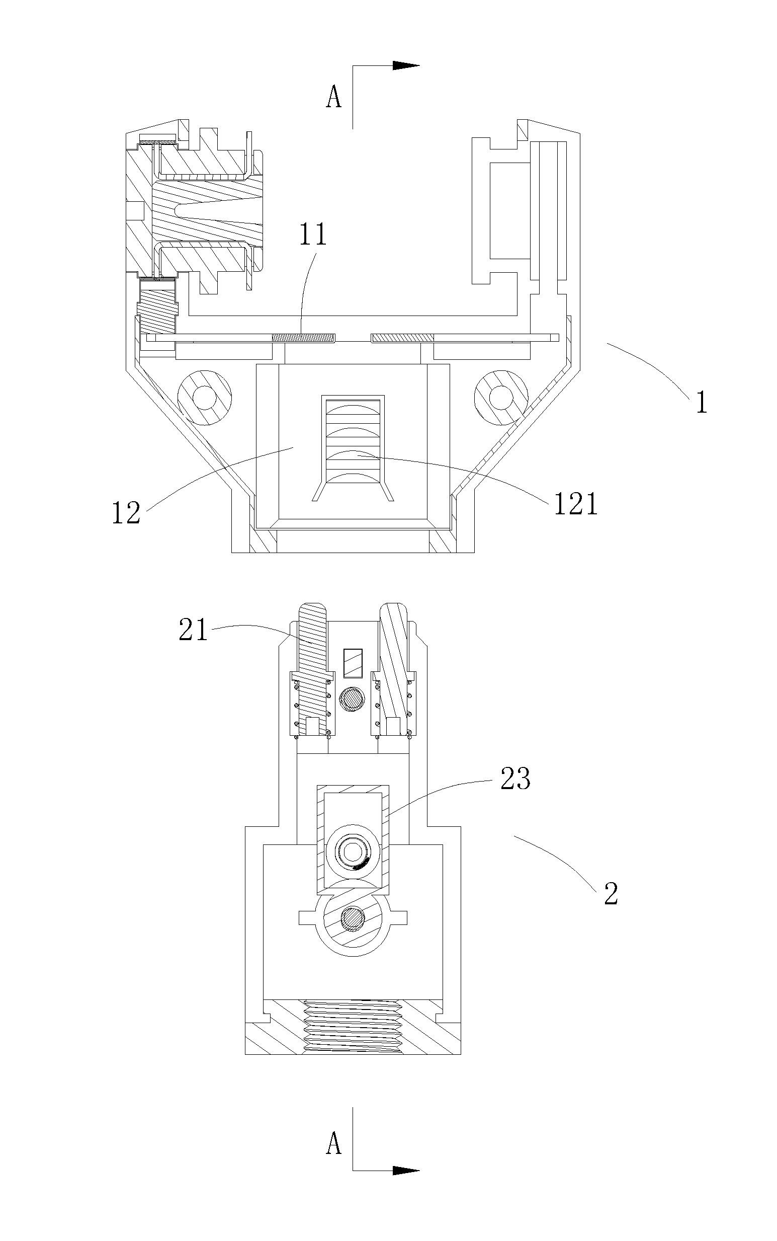 Quickly connectable plug and socket for power connection of electrical lighting apparatus