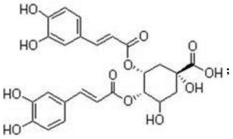 Preparation containing isochlorogenic acid and application of preparation