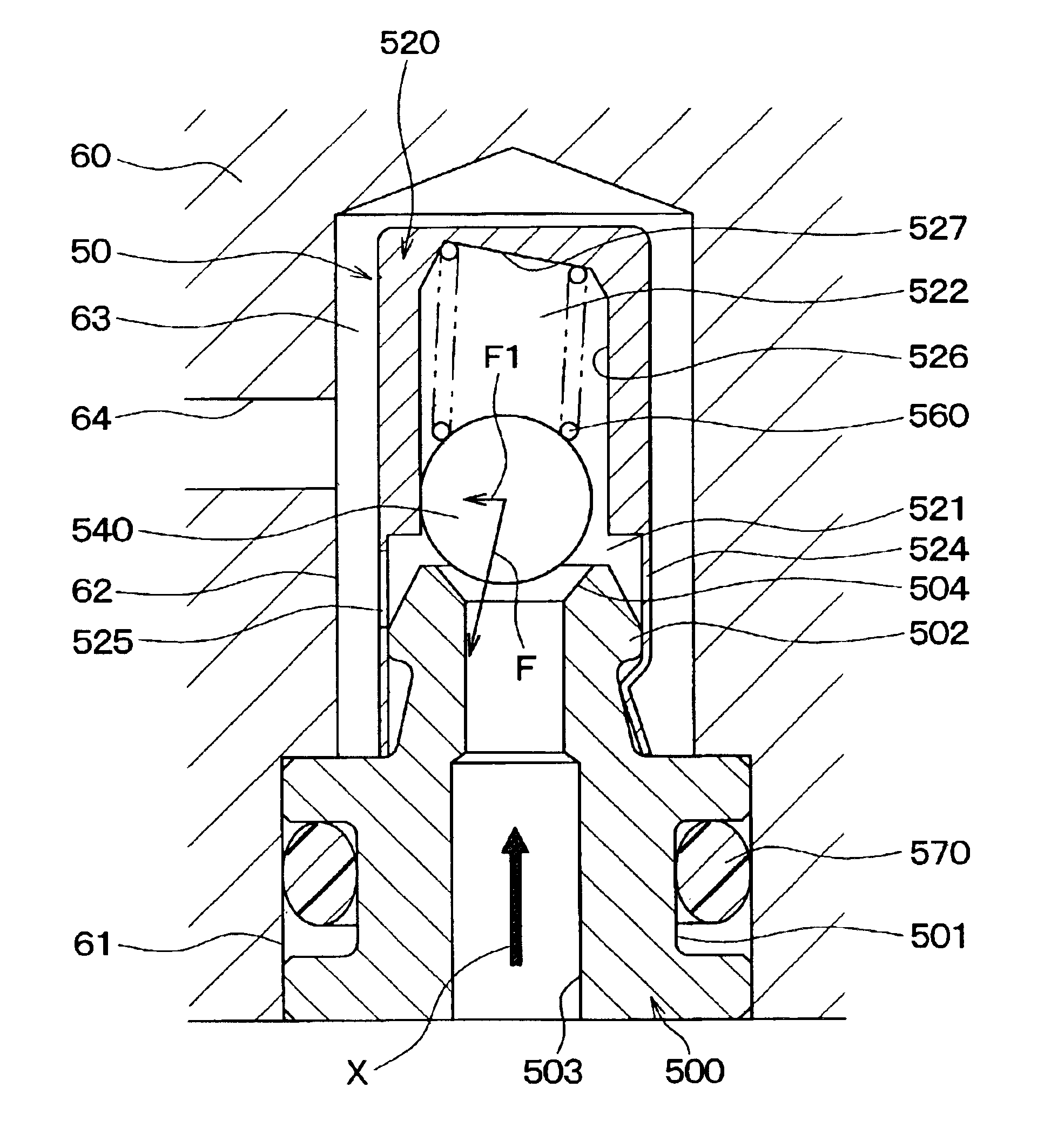 Check valve with vibration prevention function