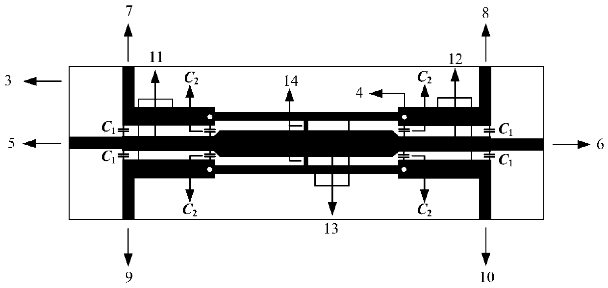 Compact full-balanced broadband filtering power divider