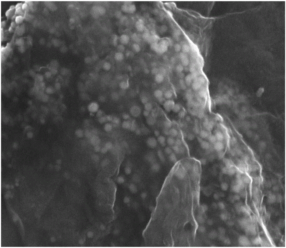 A method for preparing reduced graphite oxide/nano-nickel composite wave-absorbing material by using gamma rays