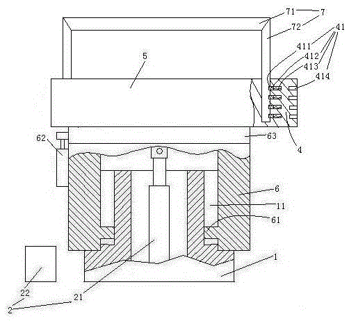 Revolving stage with magnetic-coded-connection guard bars