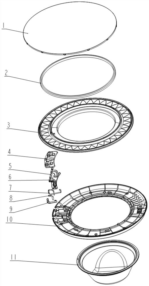 Hinge structure of washing machine and washing machine