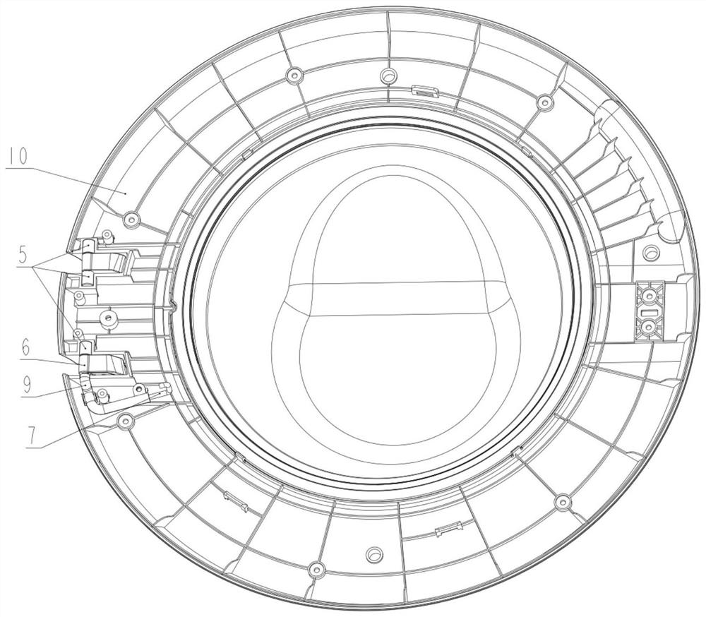 Hinge structure of washing machine and washing machine