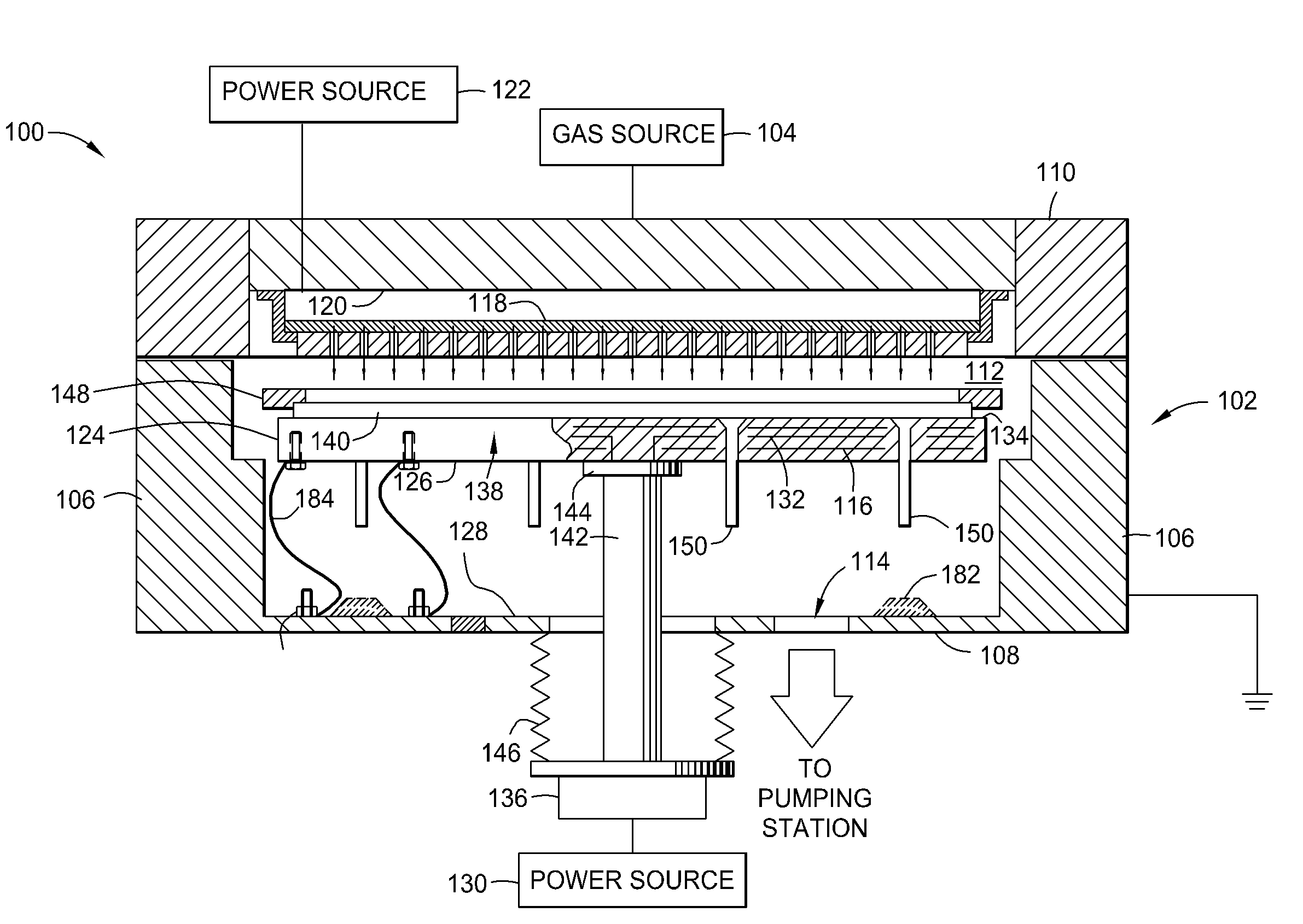 Susceptor with insulative inserts