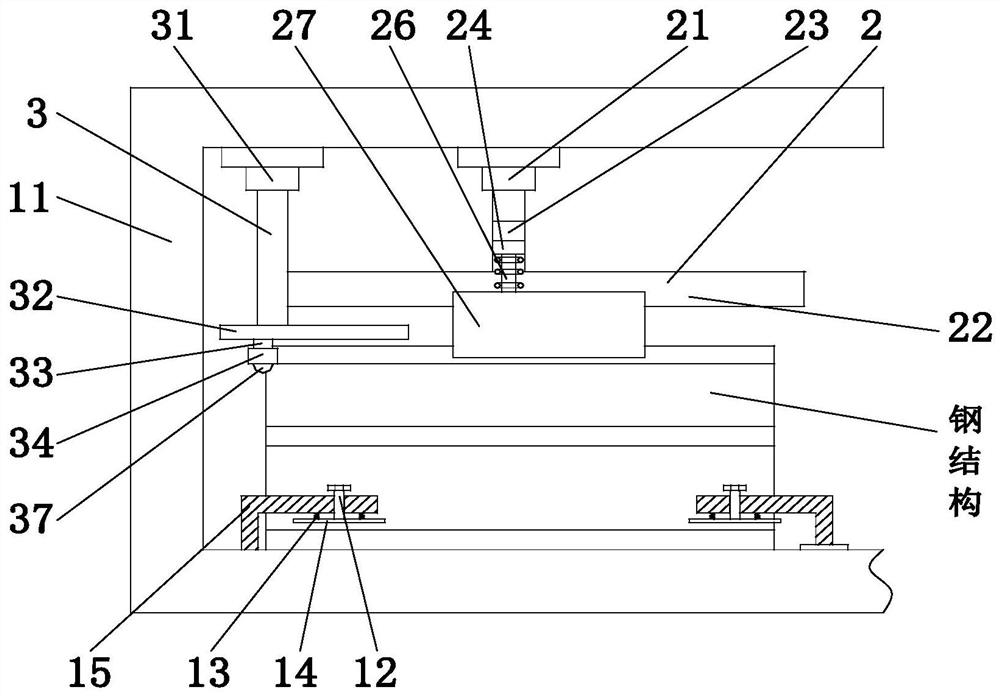 Automatically-assembled welding clamp with steel structure