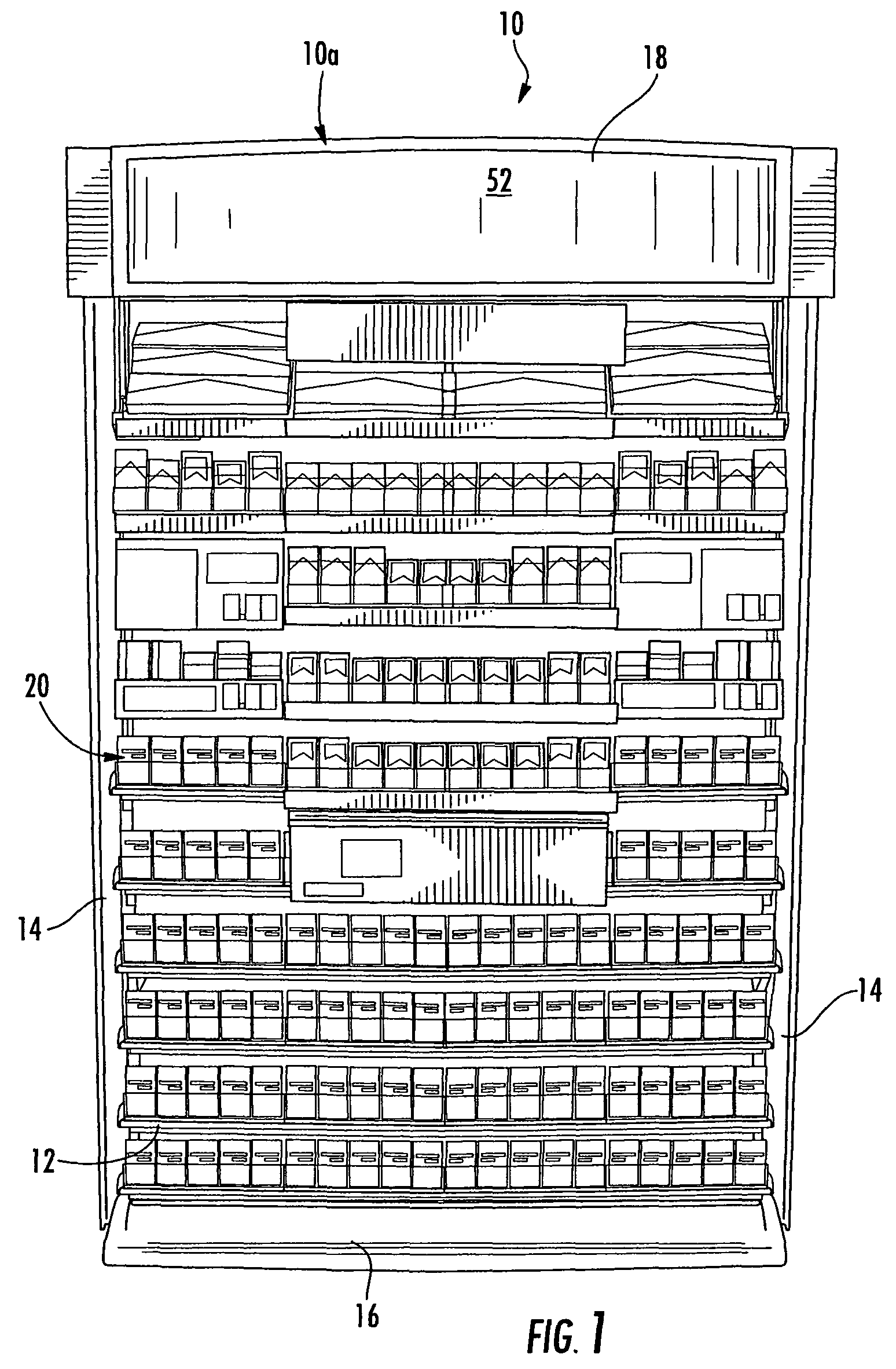 Display assembly with adjustable shelves