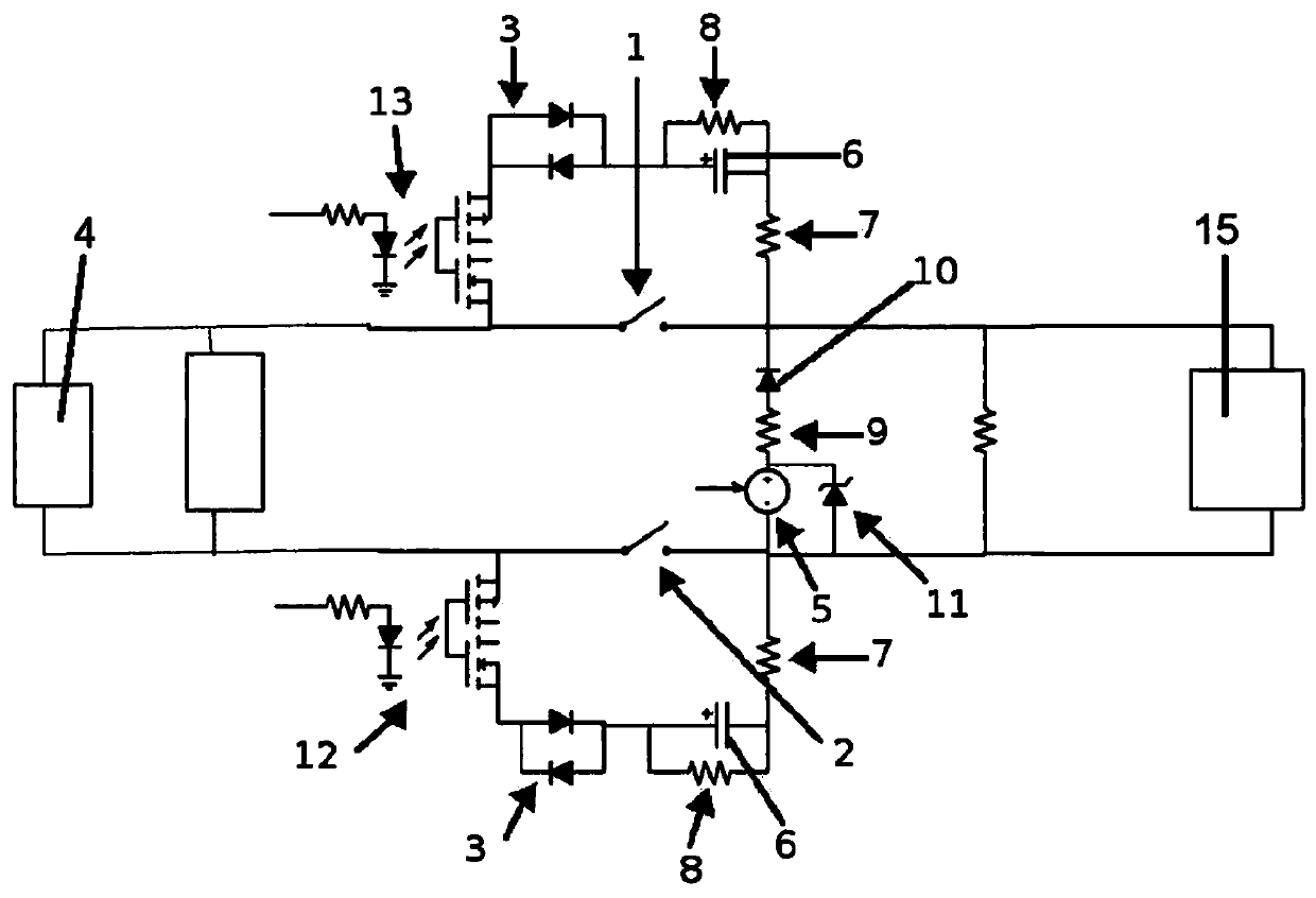 Method and system for diagnosing the state of a contactor