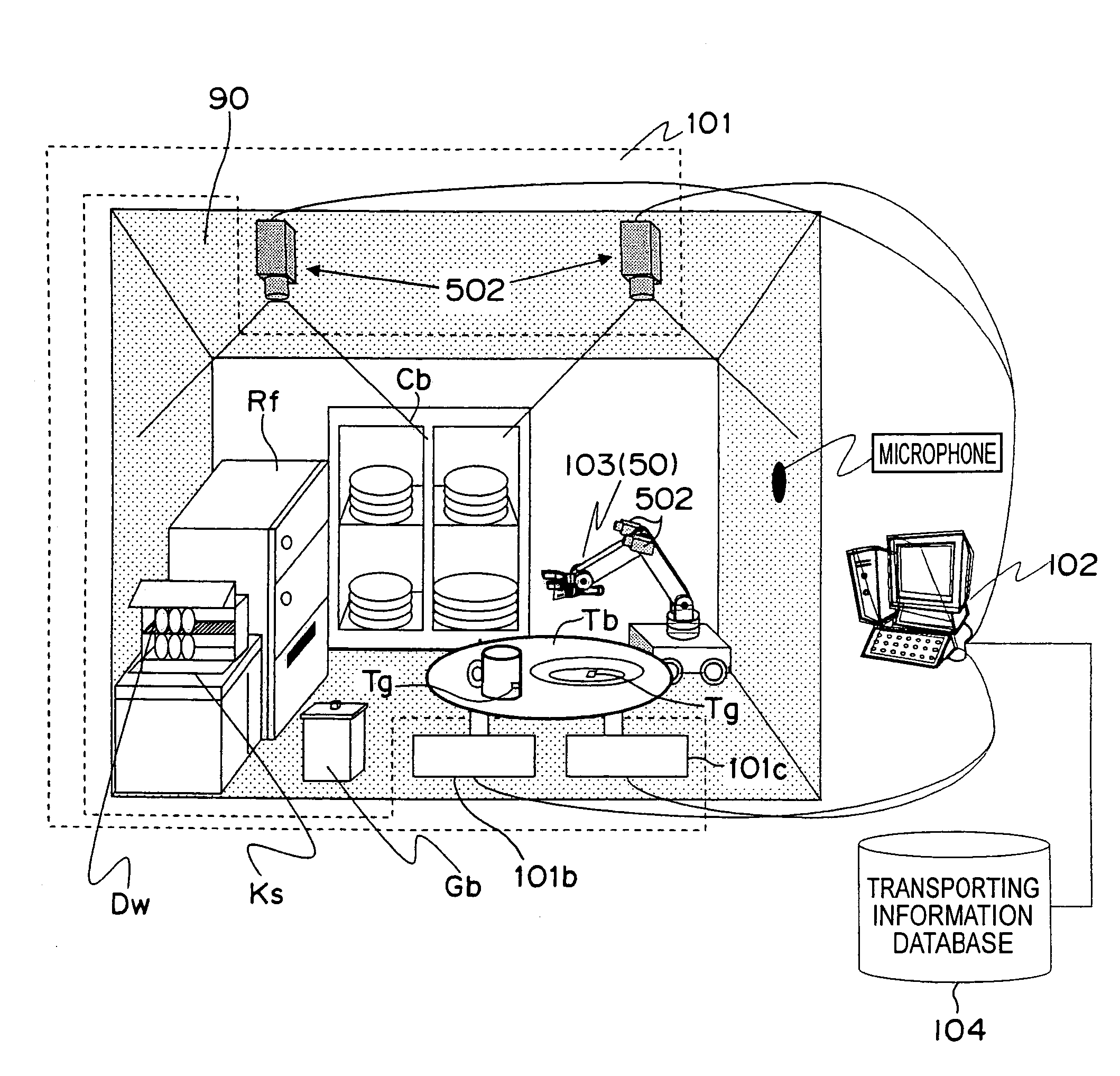 Article transporting robot