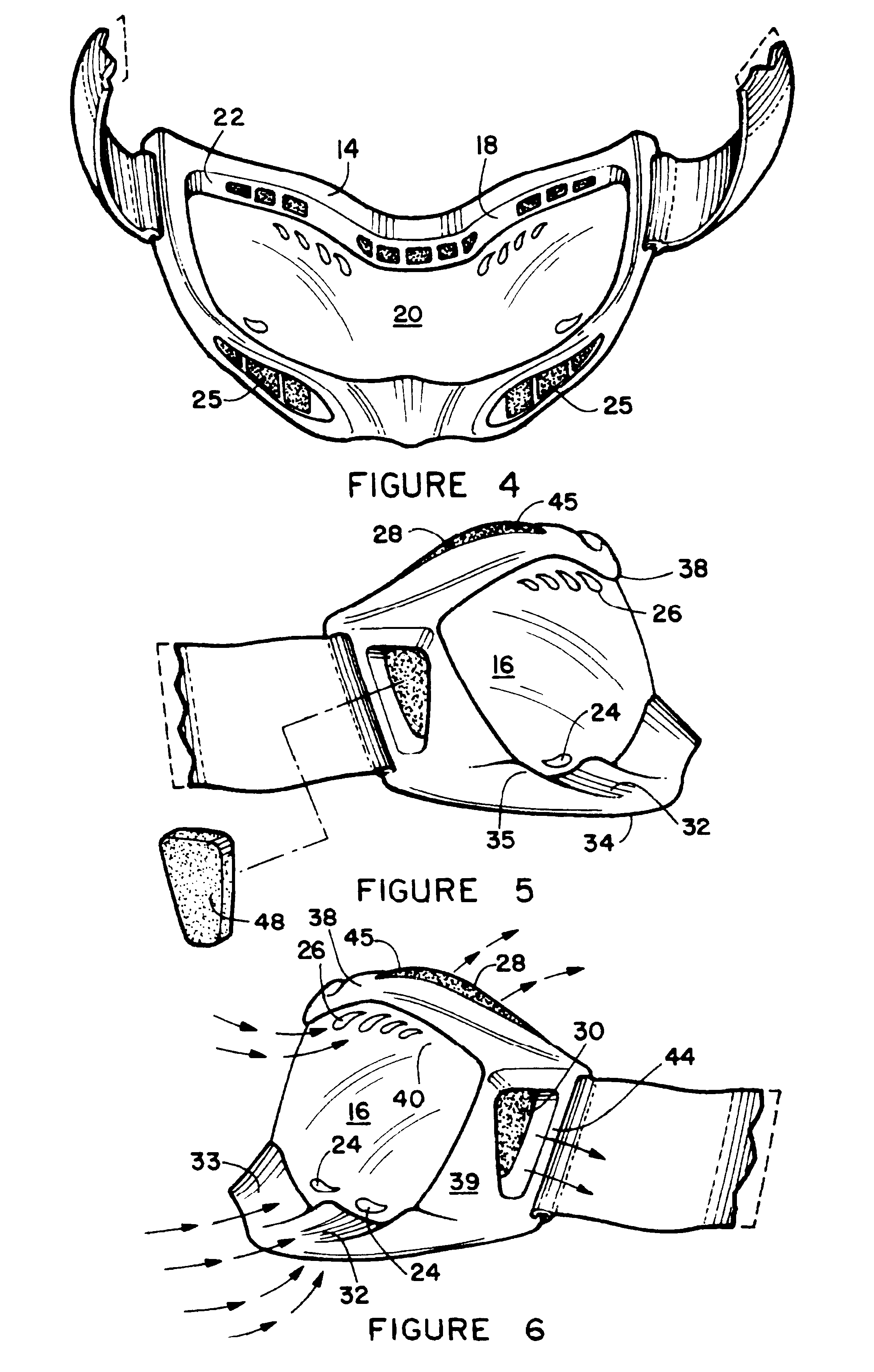 Sport goggle with improved ventilation