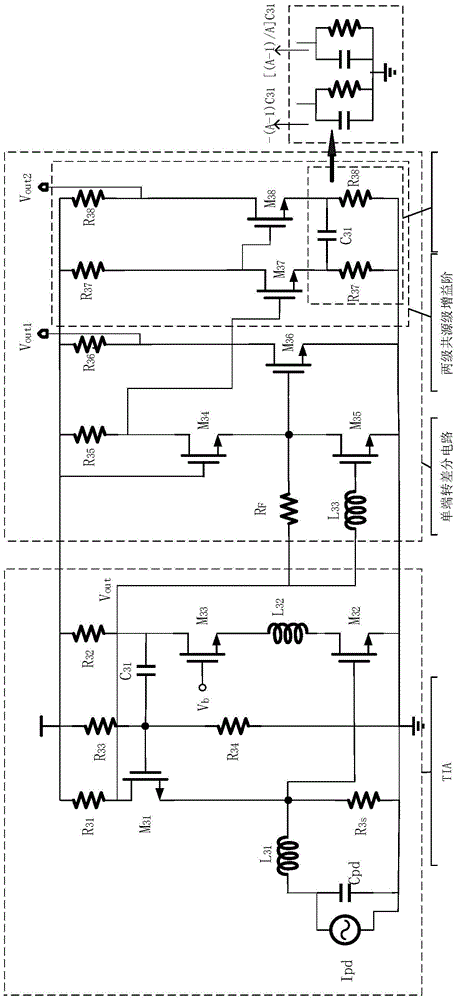 High-speed fully-differential noise reduction device for CMOS optical receivers