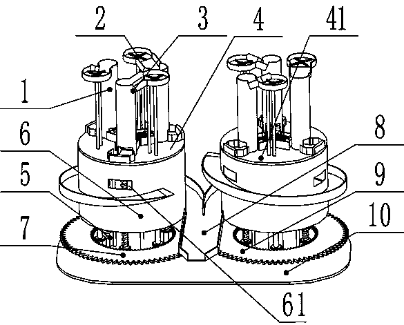 Household intelligent medicine dispensing box for helping aged people