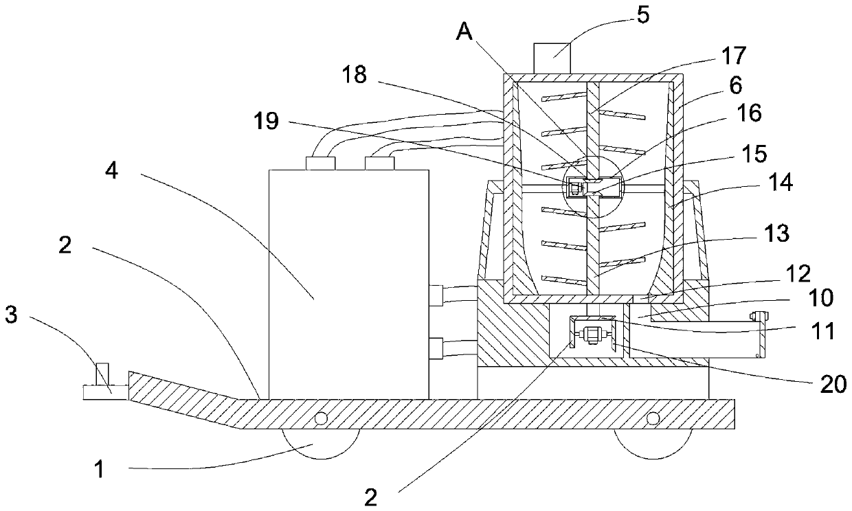 Asphalt concrete stirring apparatus