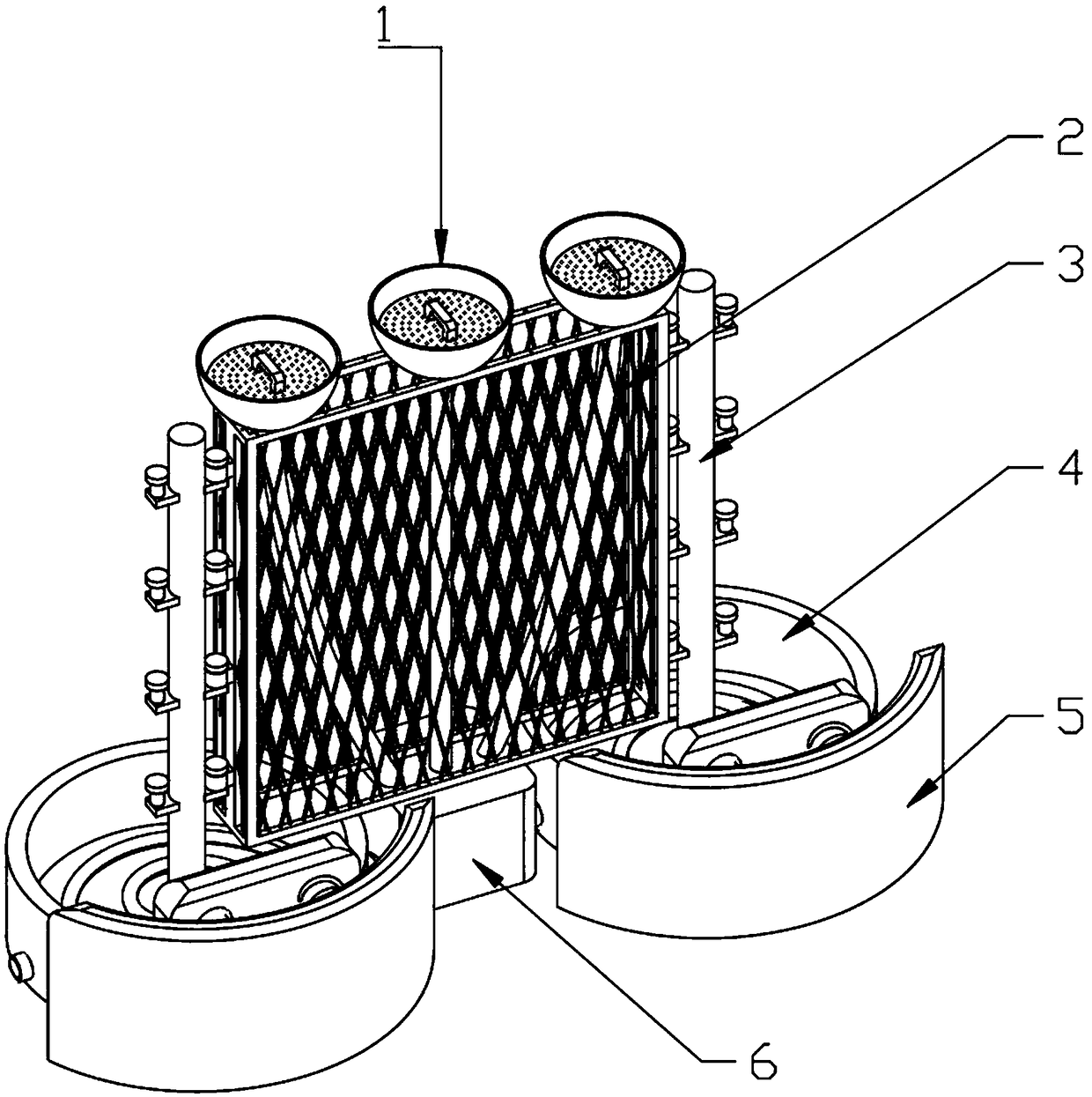 Guardrail structure used for climber greening