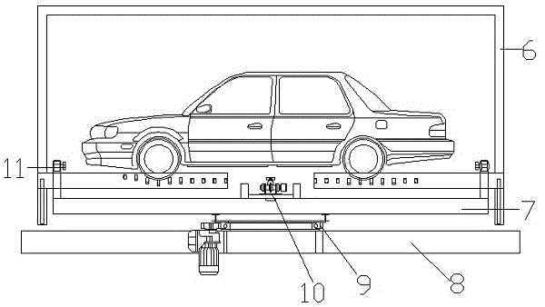 High-speed vertical lifting garage with unpowered parking spaces