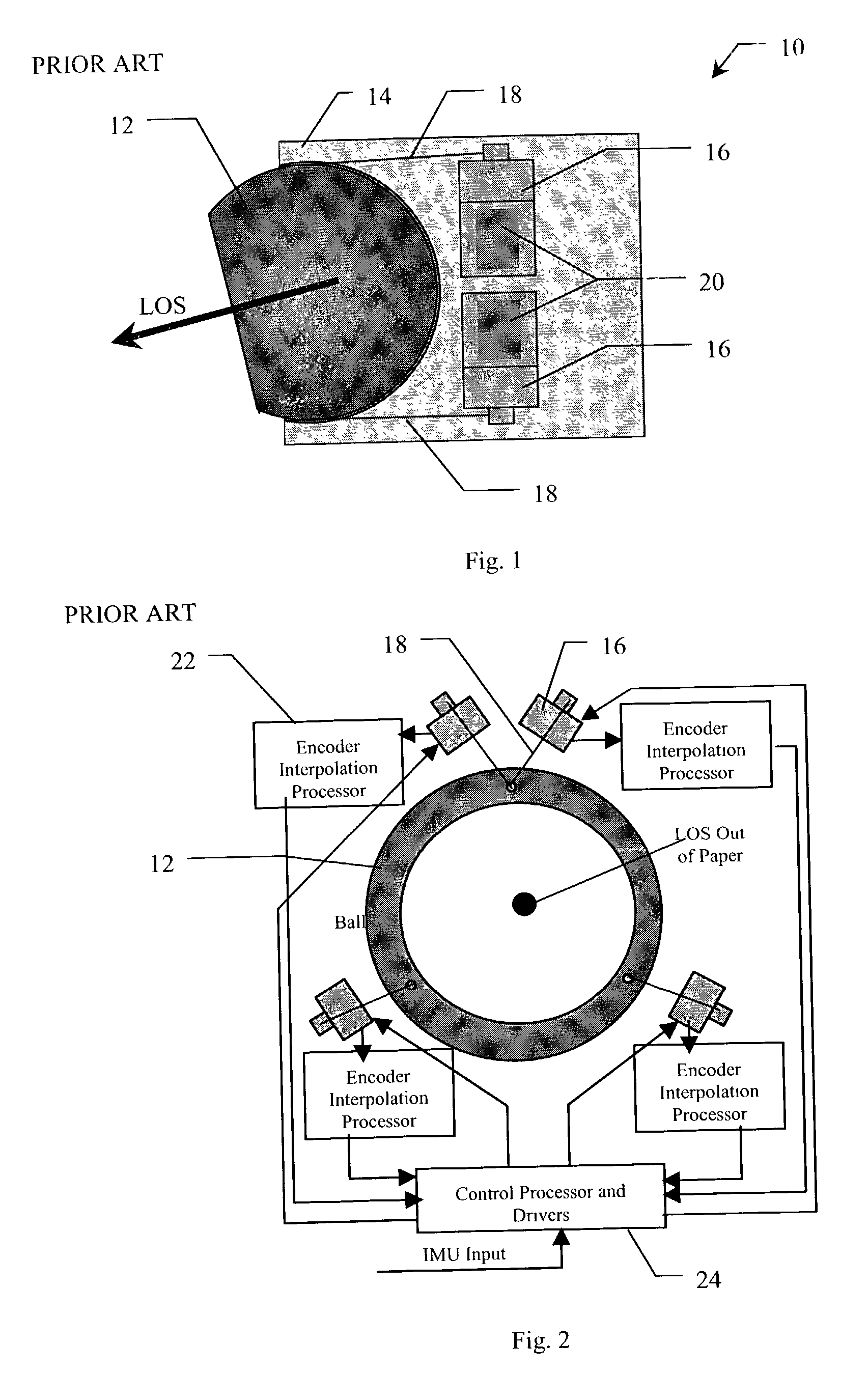 Three axes line-of-sight transducer