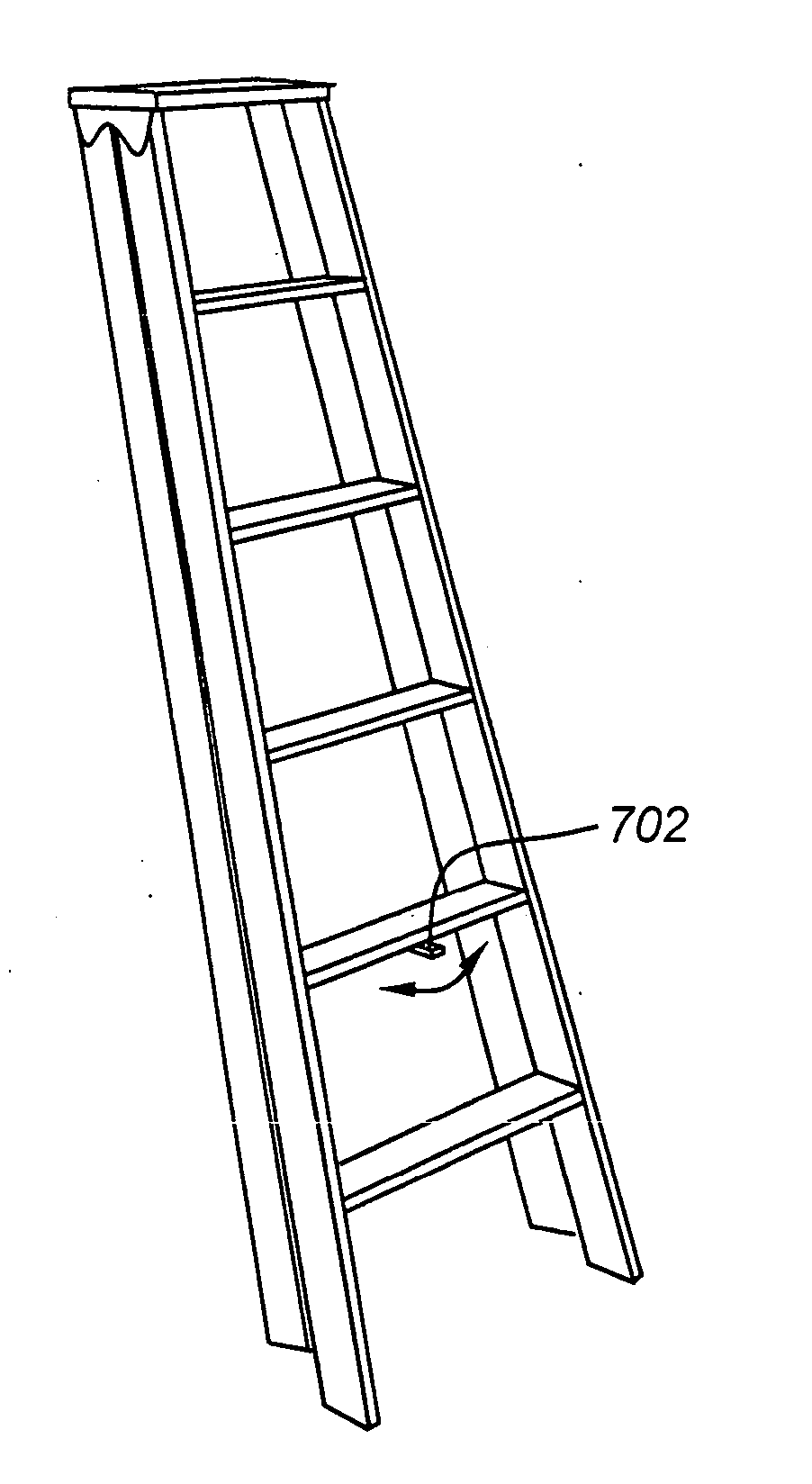 Stepladder leg latches