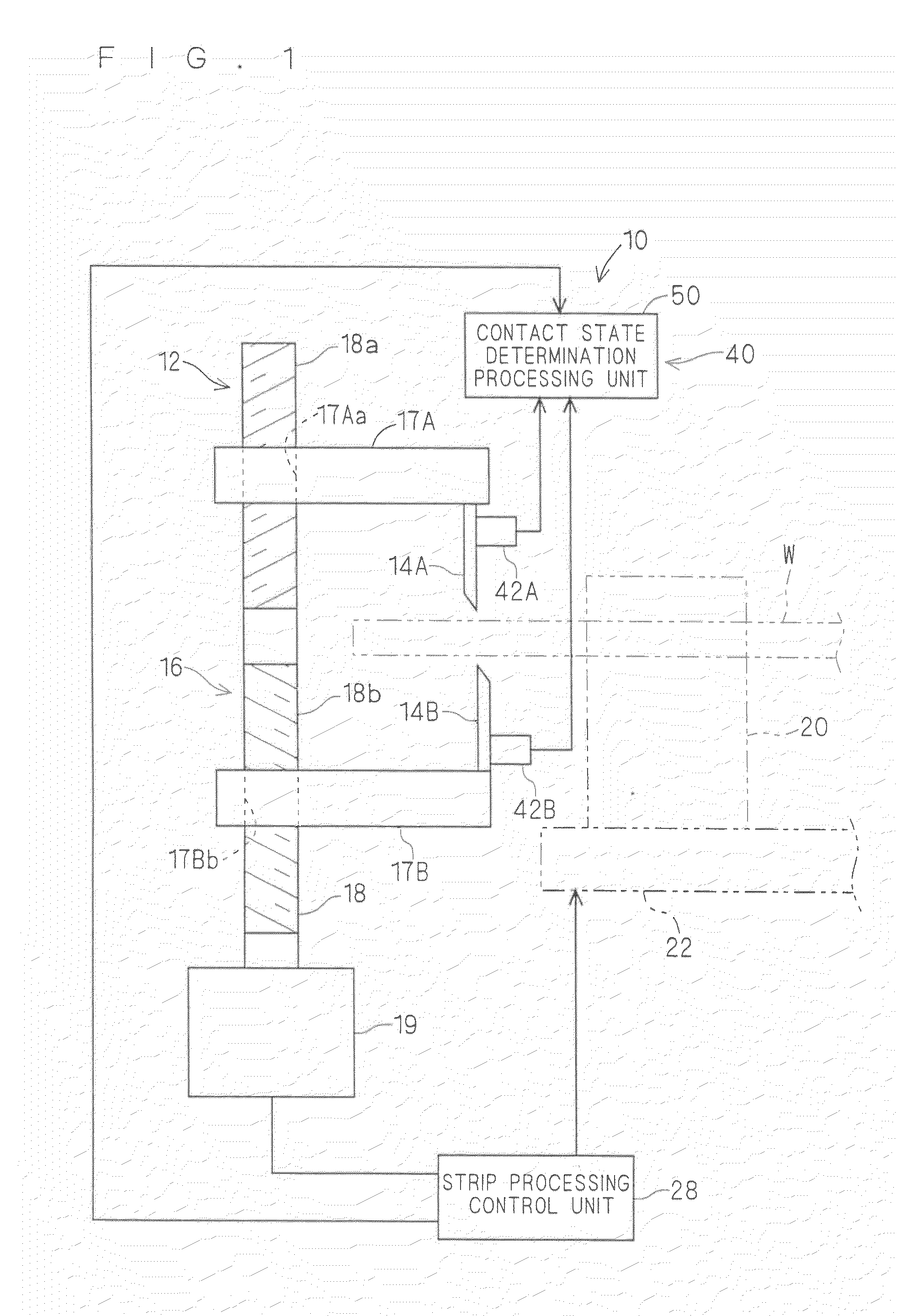 Core wire contact detection device