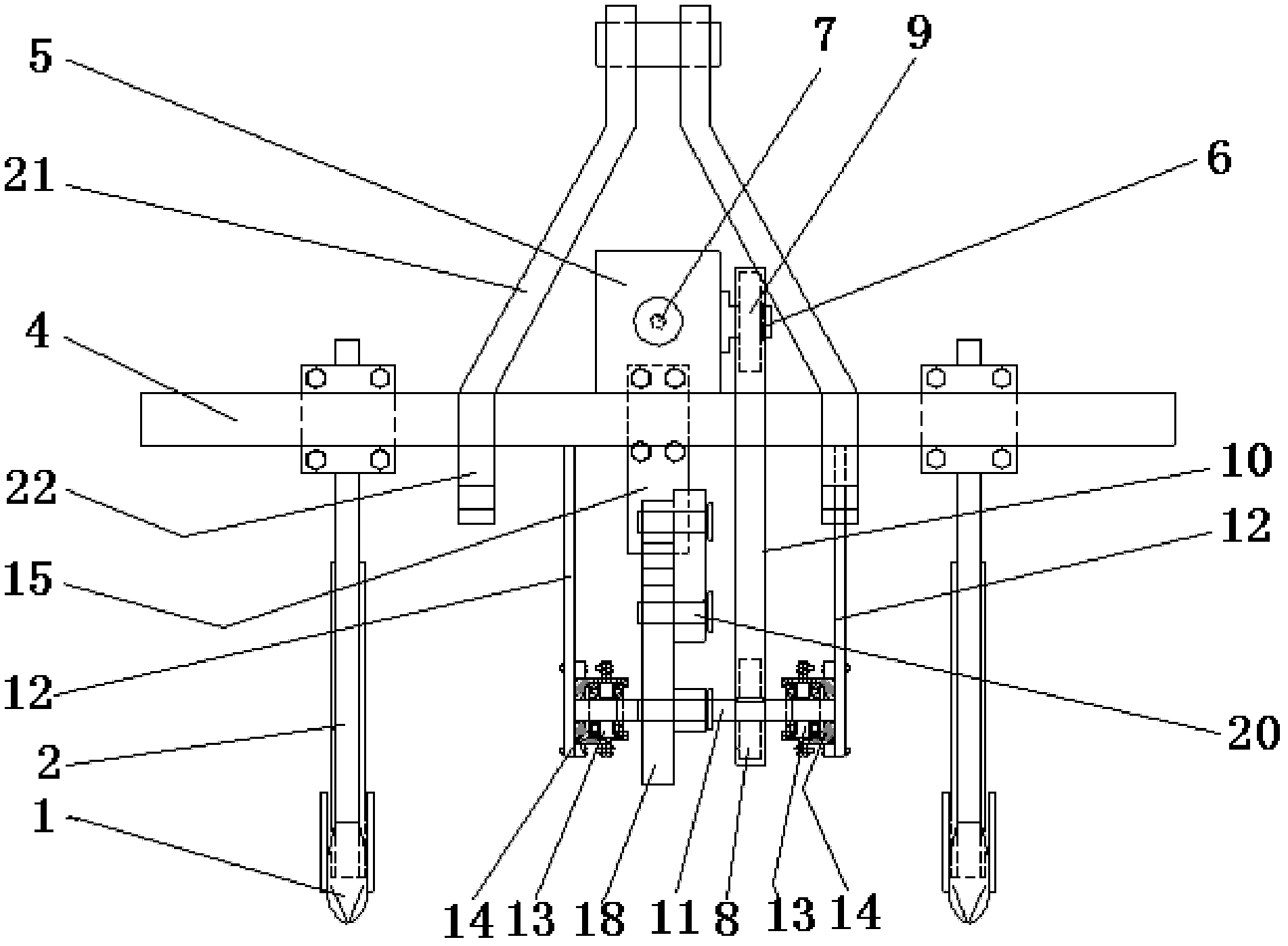 Active driving lever type anti-blocking mechanism