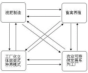 Organic industrial agricultural high-efficient ecological system