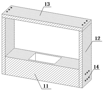 Cyclic shear test device under constant normal stiffness condition and application method thereof