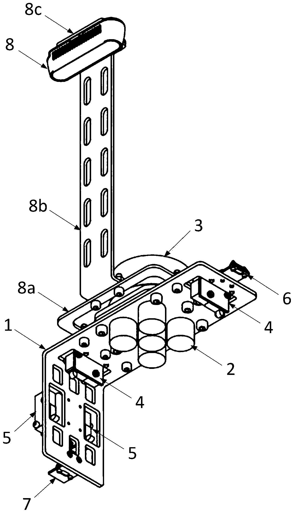 Electromagnetic attraction type carrying and stacking device based on visual multi-sensing