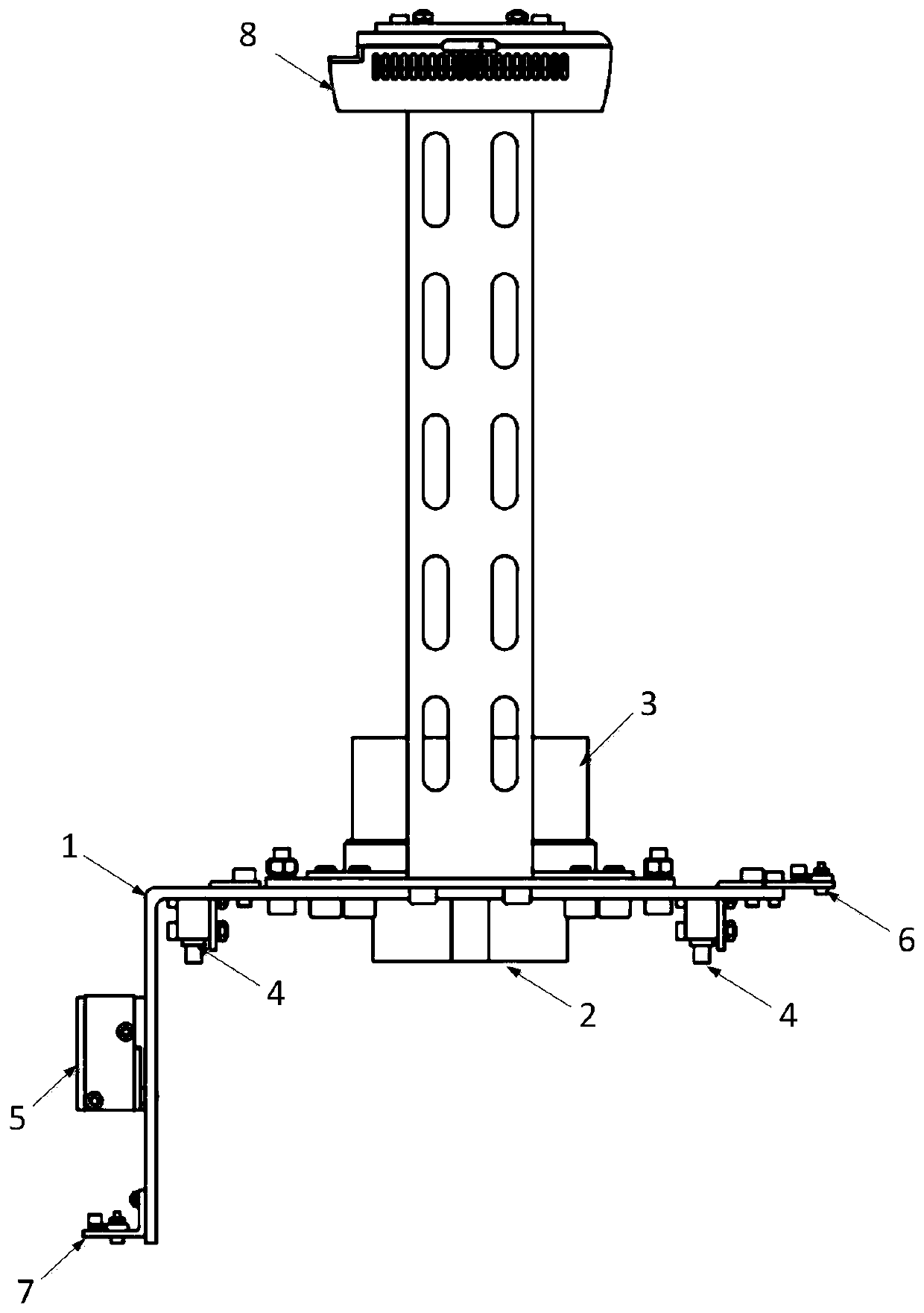 Electromagnetic attraction type carrying and stacking device based on visual multi-sensing