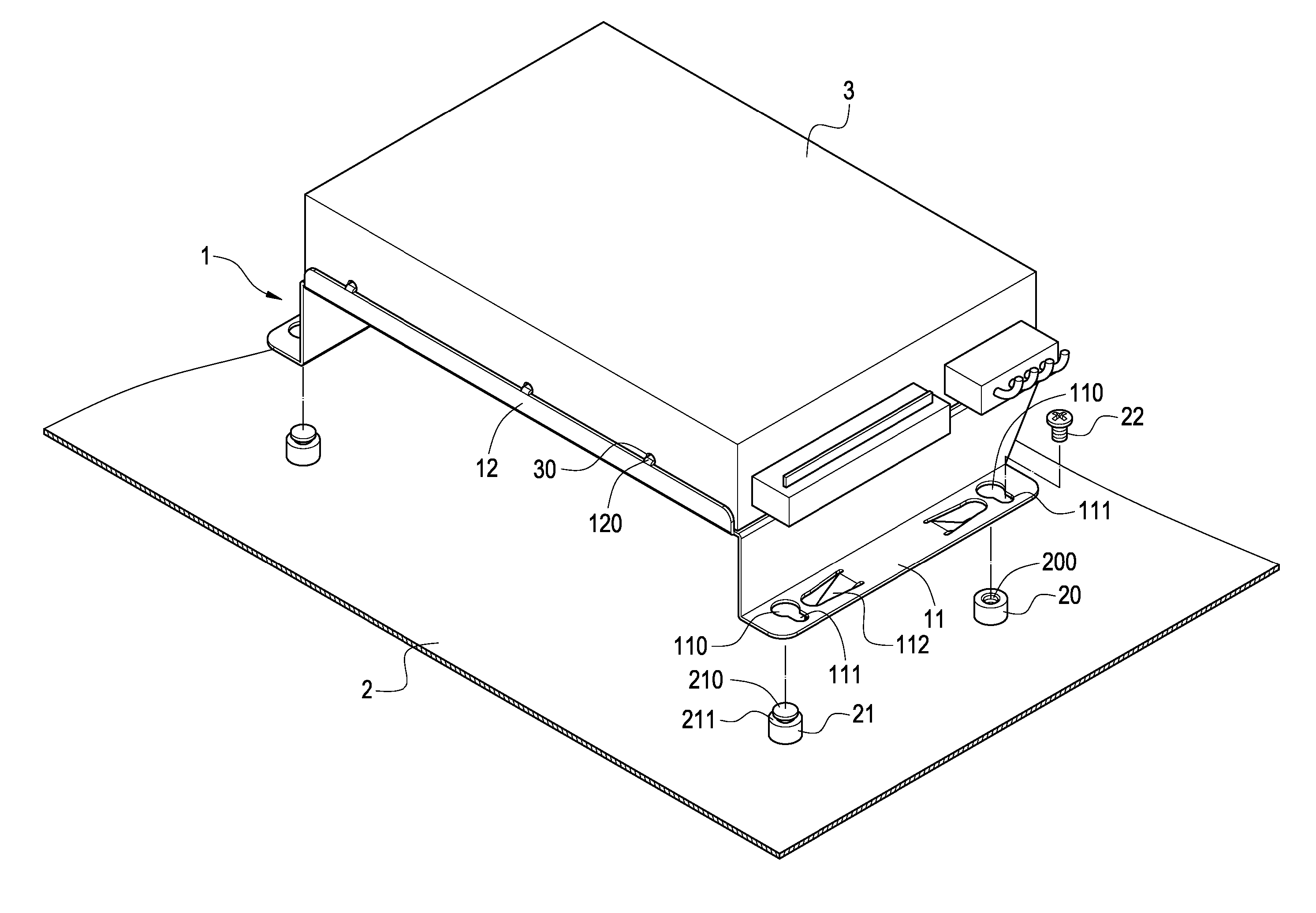 Fixing Support of Data Accessing Device