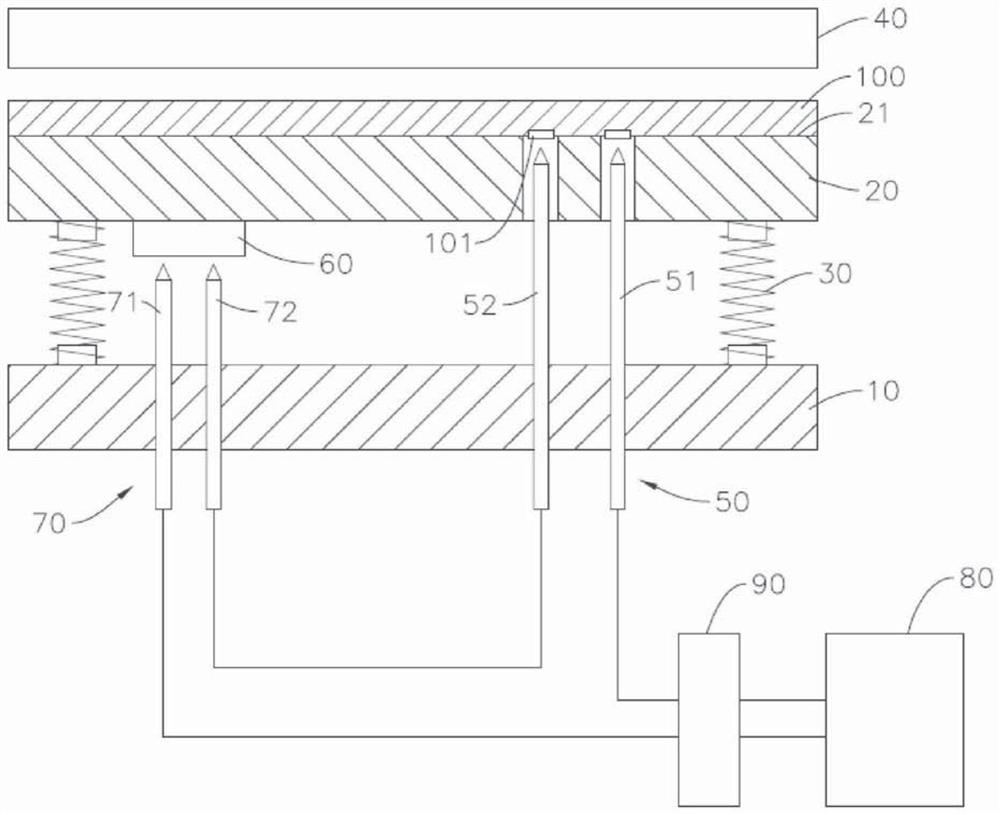 Detection fixture with power supply protection device