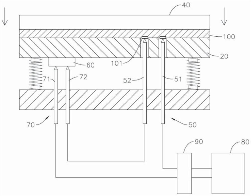 Detection fixture with power supply protection device