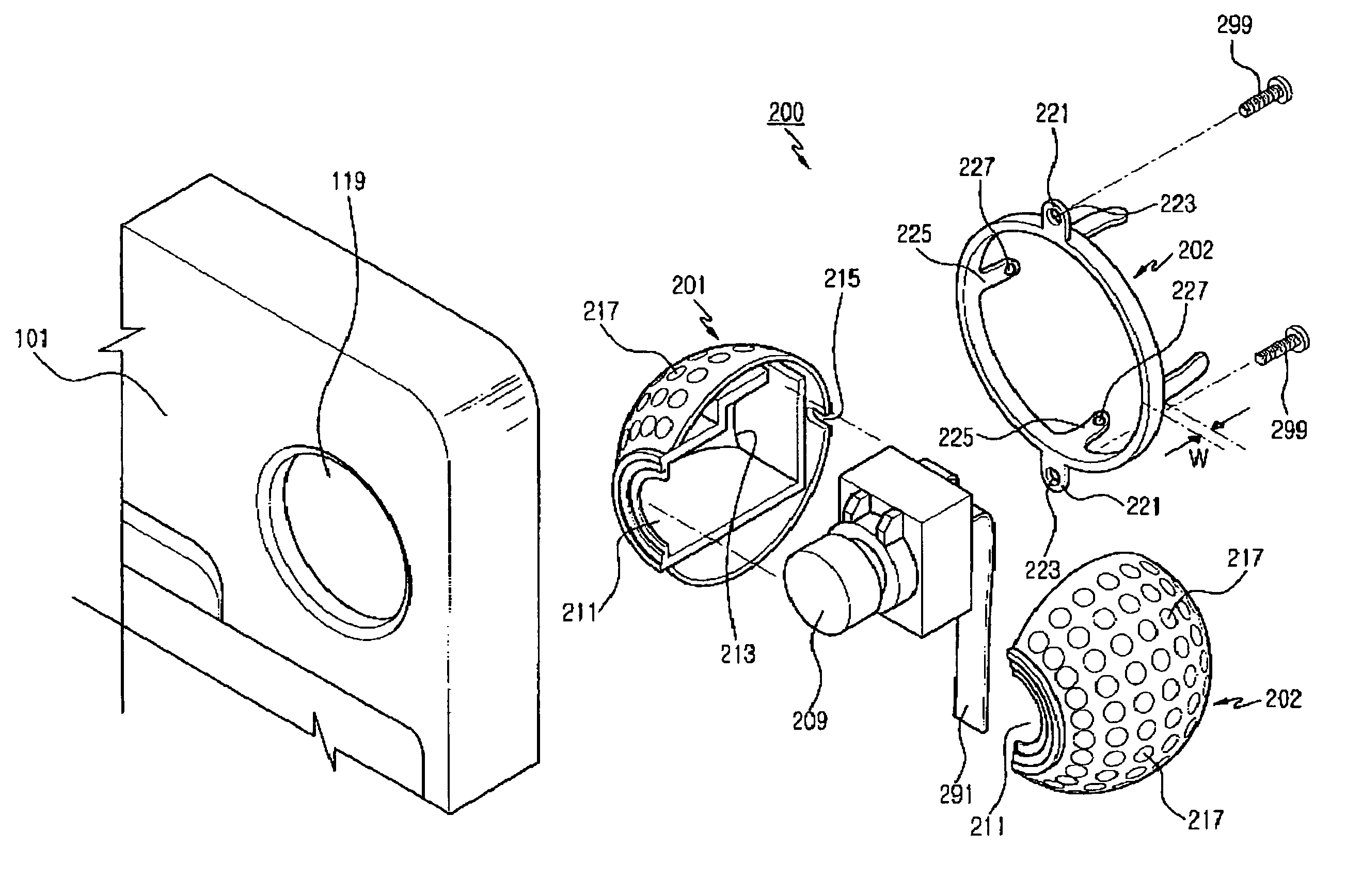 Camera lens assembly for portable terminal