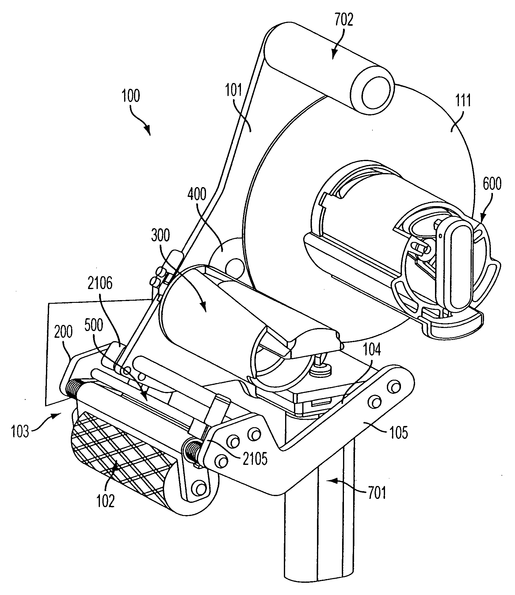 Handheld tape applicator and components thereof, and their methods of use