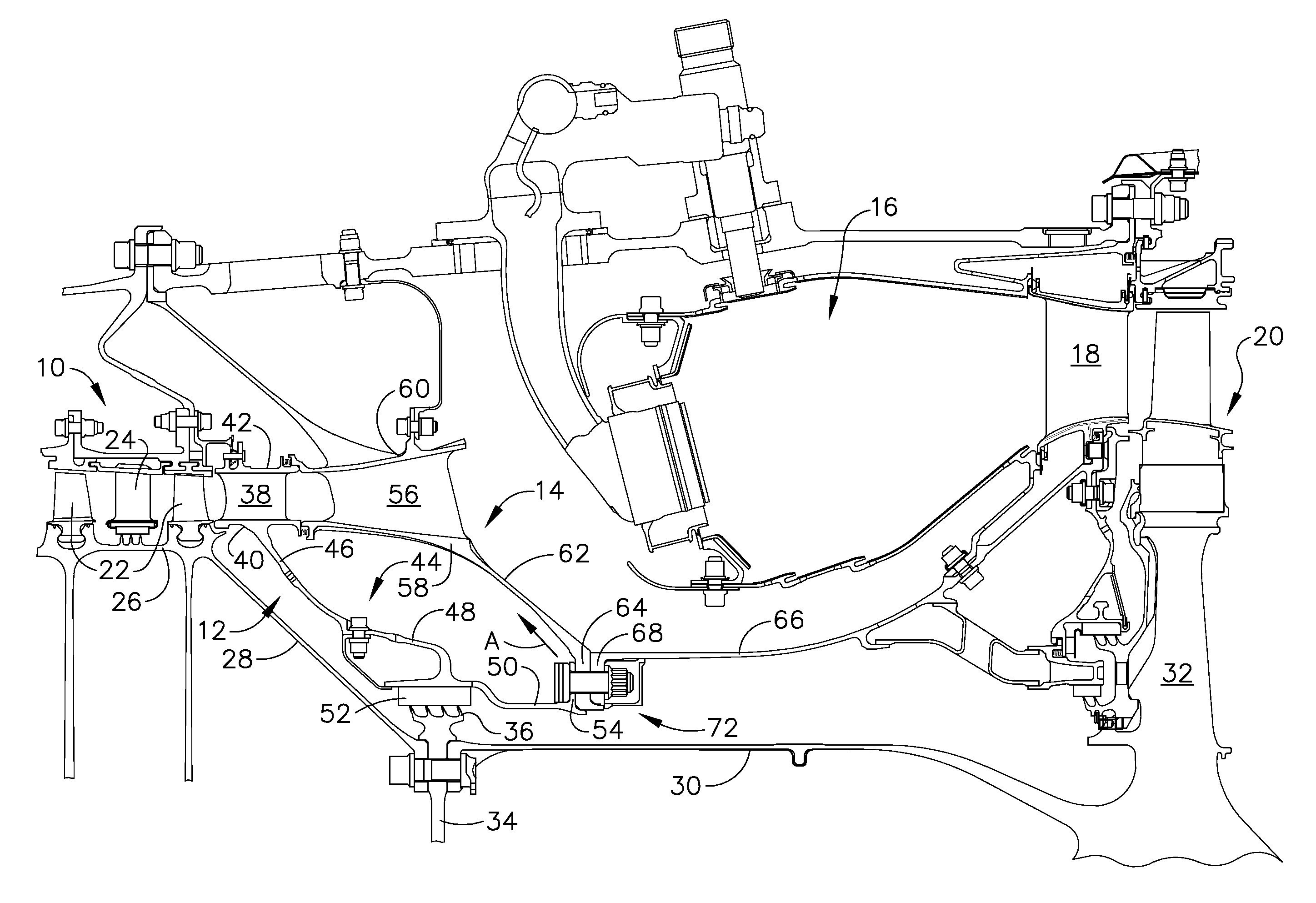 Mechanical joint for a gas turbine engine