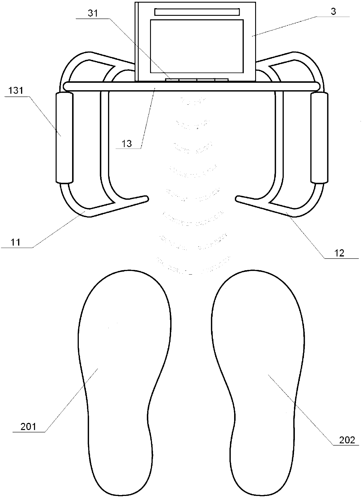 Force measurement type walking aid device