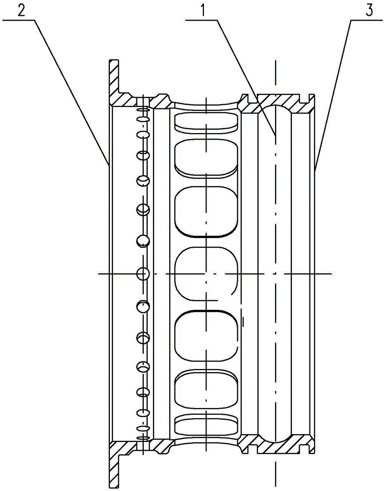 Measuring method for squirrel cage elastic support ball bearing outer ring groove position and precision